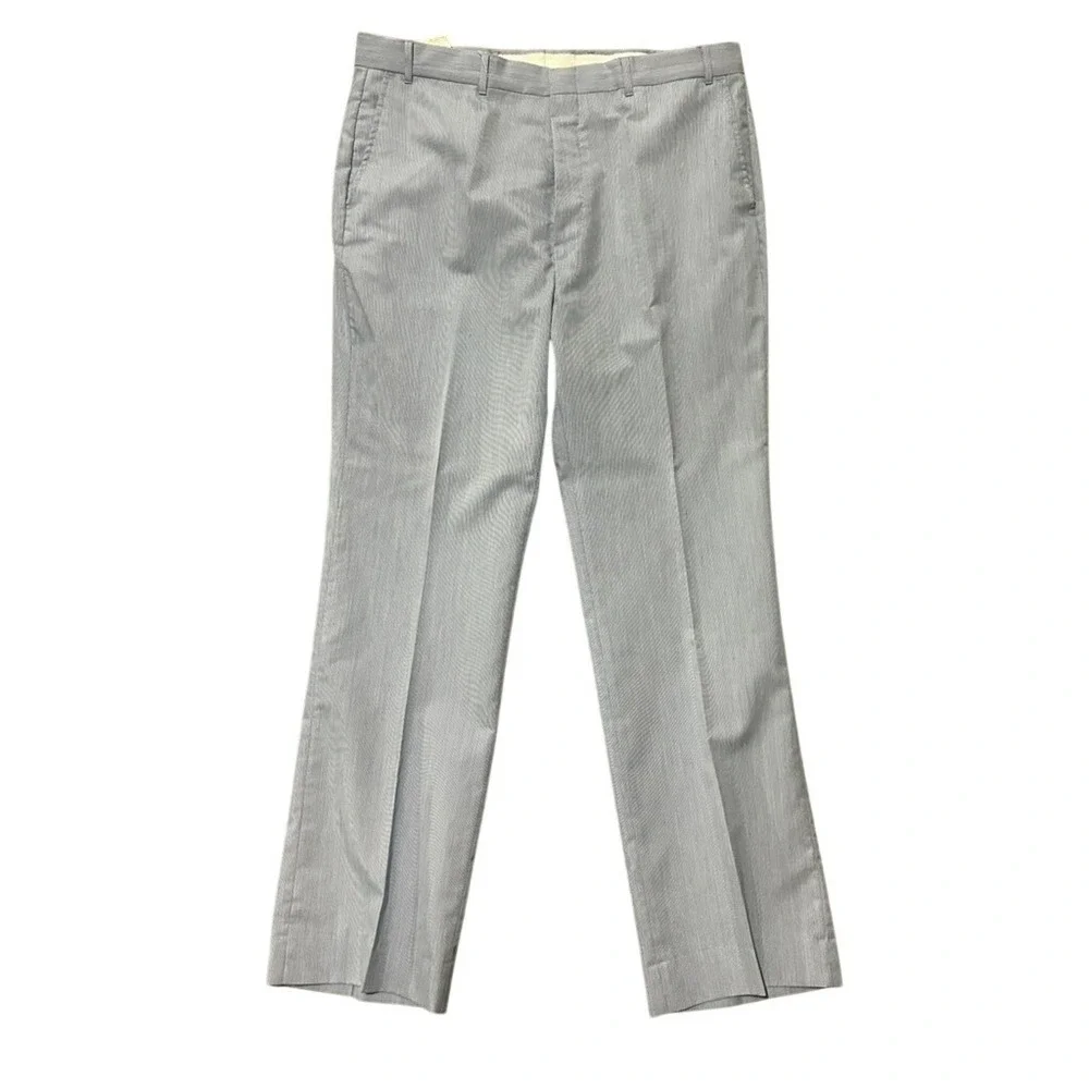 Levi Strauss Tailored Classics Mens 48L Blue White Linen Look Suit & Pants